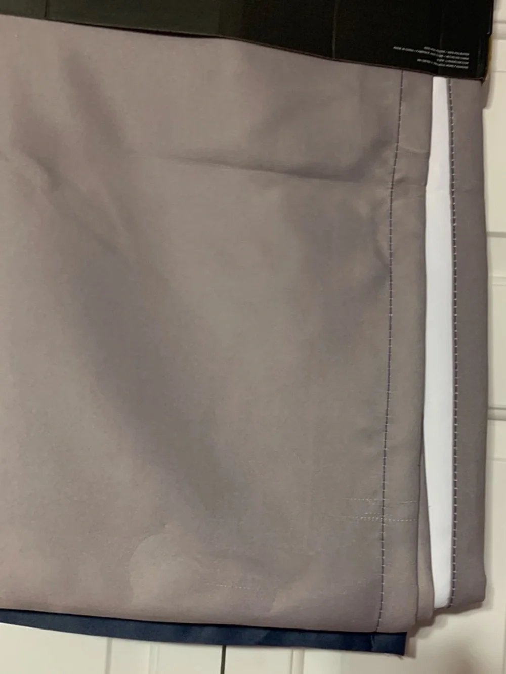 Room Darkening Insulated Curtains Half Moon NEW 2 panels 52”x84” Each Navy Grey